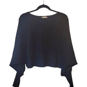 Altar'd State Emilia Ribbed Sweater Black Small EUC